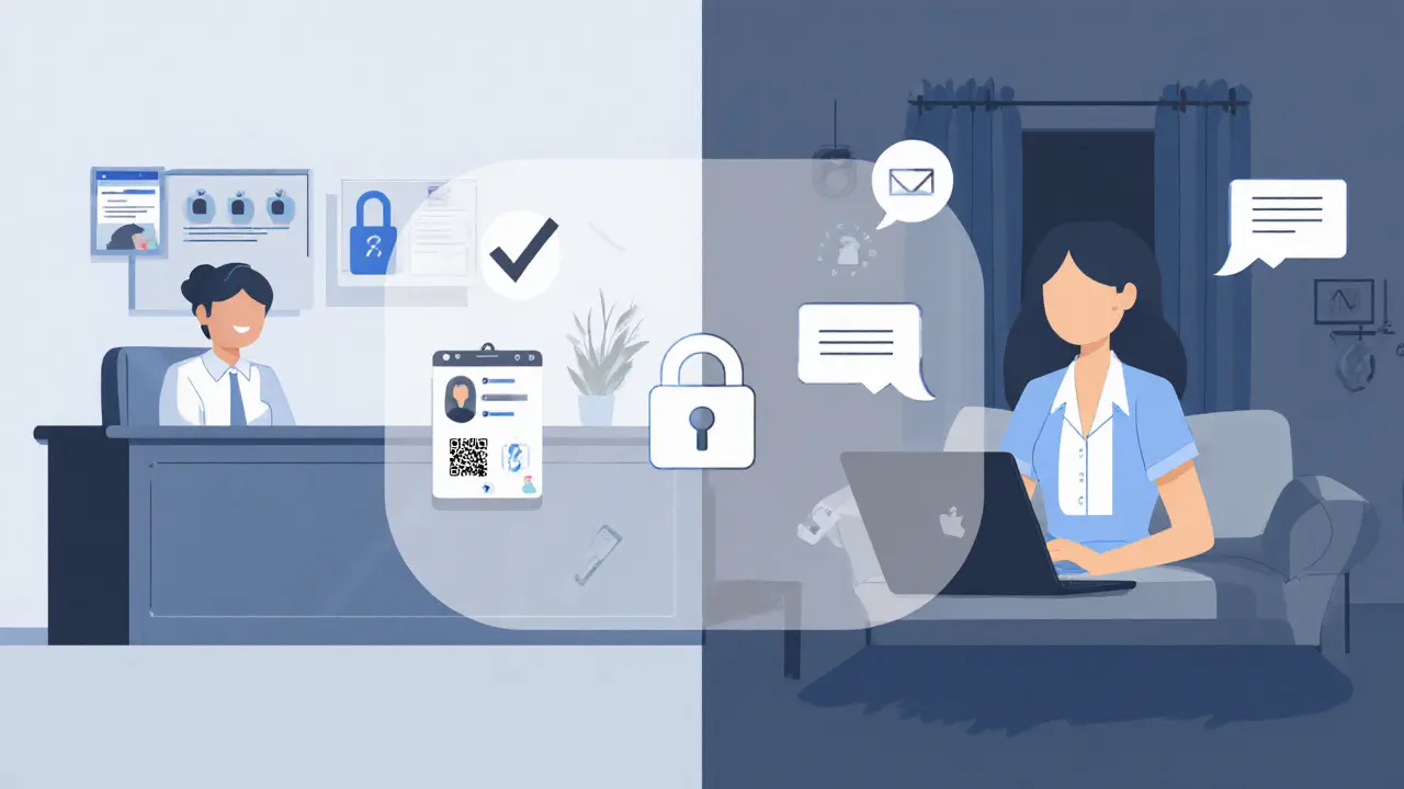 Split-screen illustration comparing agency verification and independent escort video chat.