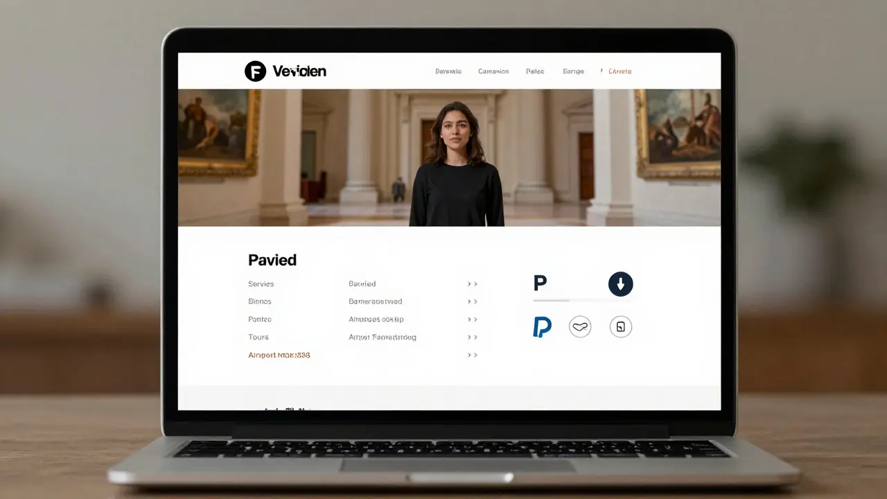 A professional companion service website on a laptop showing clear services, real photos, and secure payment options.